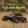 1/32 Mini voiture à grande vitesse 20KMH OffRoad RC véhicules de course cascadeur camion télécommande pour adultes enfants jouets 240106