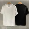 Moda Casual Męscy luksus Chaopai Classic Dream Mouth 2024 Spring/Summer Nowy druk klatki piersiowej okrągła szyja krótkie rękawy Moda Czysta bawełniana para T-shirt