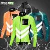 Wielertrui Sets WOSAWE Reflecterend Fietsen Windjack Heren MTB Bike Moto Jas Winddicht Cam Vissen Fietsen Kleding Multi-gebruik JerseyL240108