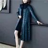 Women's Trench Coats Large Size Windbreaker Autumn Fashion Wide Ladies Loose Print Temperament Long Coa