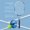 Tennis-Rebounder mit elastischem Seil, selbstschlagender Einzelspieler-Schläger, Trainingsübung, Schläger, Übungsballtrainer 240108