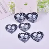 Charms 10pcs 43 38 mm Halloween Heart para szkieletowa czaszka akrylowa do kolczyka naszyjnik