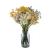 Decorative Flowers Chamomile Bouquet Simulation Floral Green Plants Wedding Decoration Crafts Changchun Flower Artificial MWT002