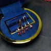 Dangle Küpeler Güzel Doğal Garnet Kadınlar için Gümüş 925 Sterling Sliver gül altın kaplama 1.2ct Kalp Düğün Doğuş Günü Takı