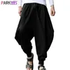 Mäns byxor Herr Black Baggy Drawstring Boho Aladdin Harem Pants Casual Cotton Wide Crotch Dance Yoga Alibaba Hippie Pants Byxor 5xl YQ240108