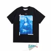 Mens Tshirts Xia Chao Brand Ow Off Mona Lisa Oil Painting Arrow Short Sleeve Men and Women Casual Large Loose Tshirt