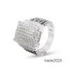 Designer Ring Pierścienie Dy Twisted Wire Diamond Women Fashion Platinum Splated Micro Diamond Trend wszechstronny styl