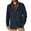 Erkek ceketler erkek ince fit trençkot vintage stil dış giyim uzun kollu ceket klasik yaka sonbahar ve tatil için mükemmel