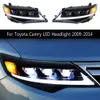 Toyota Camry için LED Far Montajı 09-14 Araç Aksesuarları Ön lamba DRL Gündüz Çalışan Işık Salonu Sinyali Angel Göz Projektör