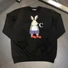 Beroemde designer heren lente en herfst konijn cartoon print logo pop klassieke comfort hoodie