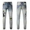 Mens Jeans nödställda rippade cyklist Slim Fit Motorcykelcyklist denim Designer Hip Hop Men Jeans 2024 Hot Sell