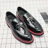 New Patent Loafers Slip on Business Casual Mirror Mens Leather Groom Men's Dress Shoes Large Size 38-48