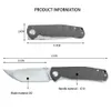 Knife Multi-purpose Tactical Outdoor Folding Pocket Knives EDC Survival Hunting Flipper Knife Self Defense Ball Bearing Utility Knife