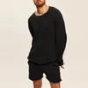 Pulls pour hommes Hommes doux automne hiver décontracté grande taille col rond manches longues tricot pull pull pull hauts lâche solide hommes sweat-shirt