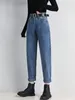 Dżinsy damskie 2024 Casual Vintage Mom for Women Tase Worbgy Denim Pants Bf Style proste spodnie harem pant femme