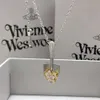 Designer Viviane Vivienen Westwood Vivienewestwood Halsband Goth Empress Dowager Xis Small Spade Necklac High Grade Feeling Micro Set Zircon 12255