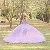 Роскошное бальное платье Quinceanera Dress 2024 с 3D цветочным принтом и бисером Милое Тюлевое платье принцессы Vestido De XV 15 Anos Вечернее платье для дня рождения