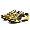 Cycling Sneakers MTB Men Footwear Road Dirt Bike Racing Women Bicycle Mountain Spd Speed Flat Shoes Cleat Custom Gold 240108