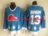 CCM Vintage Quebec Nordiques Hockey Jersey 19 Joe Sakic 13 Mats Sundin 21 Forsberg 10 Guy LaFleur 16 Michel Goulet 26 Peter Stasy Wh