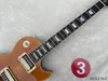 AUF LAGER! Kann sofort verschickt werden! Nr. 3 E-Gitarre, durchscheinend, Orange FlameTop Zebra-Tonabnehmer, kein Schlagbrett, klobiger Hals, verchromt