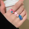 Liga infantil colorido desenho animado animal pequeno anel fresco pulseira menina estudante caixa