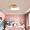 Taklampor Full Spectrum Children's Room Light Luxury Princess Girl Cozy and Romantic Crown Chandelier Crystal