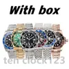 Designer Men's Automatic Mechanical Movement All rostfritt stål Glidande spänne Sapphire Glass 41mm Herrklocka