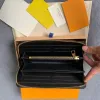 フラワーズデザイナージッパーウォレットルクスゥリーズメンズレザーバッグ高品質のクラシックレターコイン財布オリジナルの格子縞のカードホルダーM78123