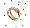 Designerring Damen Seilknotenring Luxus mit Diamanten Moderinge für Frauen klassischer Schmuck 18 Karat vergoldet Rose Hochzeit Großhandel GTKG