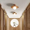 Plafonniers Lampe d'allée Style chinois Couleur Noyer Couloirs d'entrée à la maison Couloir Nordique Étude en bois massif Vestiaire Balcon Lumière