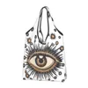 Boodschappentassen Griekse Amulet Boze Oog Patroon Boodschappen Tas Grappige Shopper Tote Schouder Grote Draagbare Nazar Lucky Charm Handtas