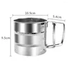 Baking Tools Fine-mesh Flour Sifter Stainless Steel Double Layer Sugar Shaker Fine Mesh Cake For Kitchen Powdered