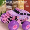 Pink Rc Car Electric Drive OffRoad 24G Big Wheel High Speed Purple Remote Control Trucks Girls Toys for Children 240106