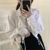 Damenjacken, Basic-Frühlings-Cropped-Cargo-Outwear, koreanischer Stil, All-Match-Tunika, Revers, Streetwear, Punk, weibliche Taschen, modisches Top