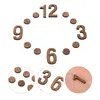 ساعة الحائط رقم الساعة استبدال الأرقام الرقمية DIY أجزاء الأرقام الصامتة مؤشر الأرقام يزود الأيدي الخشبية