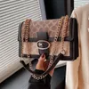 Beliebte Handtasche für Damen 2024 neue trendige Single-Shoulder-Crossbody-Tasche vielseitige Internet-Promi-Kette kleine quadratische Tasche