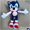 Animali di peluche ripieni 28 cm Nuovo arrivo Sonic The Hedgehog Tails Knuckles Ecna P Giocattoli Regalo di Halloween Regali di consegna di goccia Dh1Dl