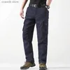 Calças masculinas Mens Multi Pocket Cargo Calças Táticas Militares Camufladas Outono Masculino Dungarees Relaxado Fit Tamanho Grande Calças de Trabalho de Algodão T240108