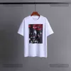 Offs Designer Luxury Summer Classic t Oil Painting Virgin Mary Tape Seri Fashion Mens and Womens Loose Round Collar White Black Tee