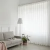 Tende in tulle bianco per la decorazione del soggiorno Tenda da cucina moderna in voile trasparente in chiffon solido 240106