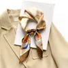 Design 100% Silk Square Scarf Women Hairband Office Lady Neck Scarves Print Luxury Neckerchief Bandana Spring Foulard Shawl 240108