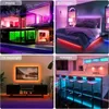 131,2ft/98,4ft 1-40m slimme LED-stripverlichting, RGB 5050 infrarood (type: 44 toetsbediening + APP) nachtlampje, muzieksynchronisatie kleurveranderende woondecoratie (inclusief batterij)