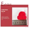 Santa Hat DIY levererar vävda ornament Sticked Xmas Mini Christmas Creative Decor Handgjorda Scarf Woolen Kids Gift 230920
