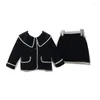衣料品セット冬のブティック女の子の子供長袖のコートとスカート2PCSスーツベビー服リトルガール2ピース服