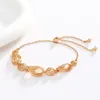 Link Bracelets XP Jewelry -- ( Adjustable ) Fashion Hollow Flower Shaped Draw Chian Bracelet For Women Gold Plated 18 K