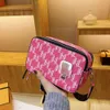 2024 New Korean Women's Handbag Versatile Camera Color Block Wide Strap Single Shoulder Bag Crossbody Printed Trendy Small Square Bag