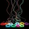 Ligne lumineuse EL de 39,37 pouces, ligne de lumière froide EL, guirlandes lumineuses décoratives d'ambiance DIY, accessoires de danse fluorescents, ligne fluorescente LED