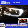 Pour Grand Cherokee LED phare de voiture 11-15 DRL feux de jour Streamer clignotant indicateur lampe avant ensemble d'éclairage