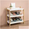 Other Home Storage Organization Cupboard Double Shoes Rack Layered Cabinet Save Space Organizer Plastic Economical Adjustable Stan Dhh3P