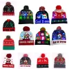 Boże Narodzenie czapka z czapką dorośli dzieci migające lekkie czapki Święty Święty Święto Snowman Renifer Elk Festivals Hats Winter Warm Crochet Beanie zz